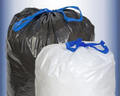 Trash Bags Draw String Quick Draw 10 gallon to 15 gallon size   250 per case   white